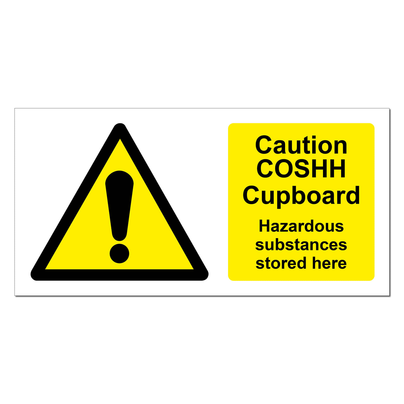 Caution Coshh Cupboard Safety Sign Sg World