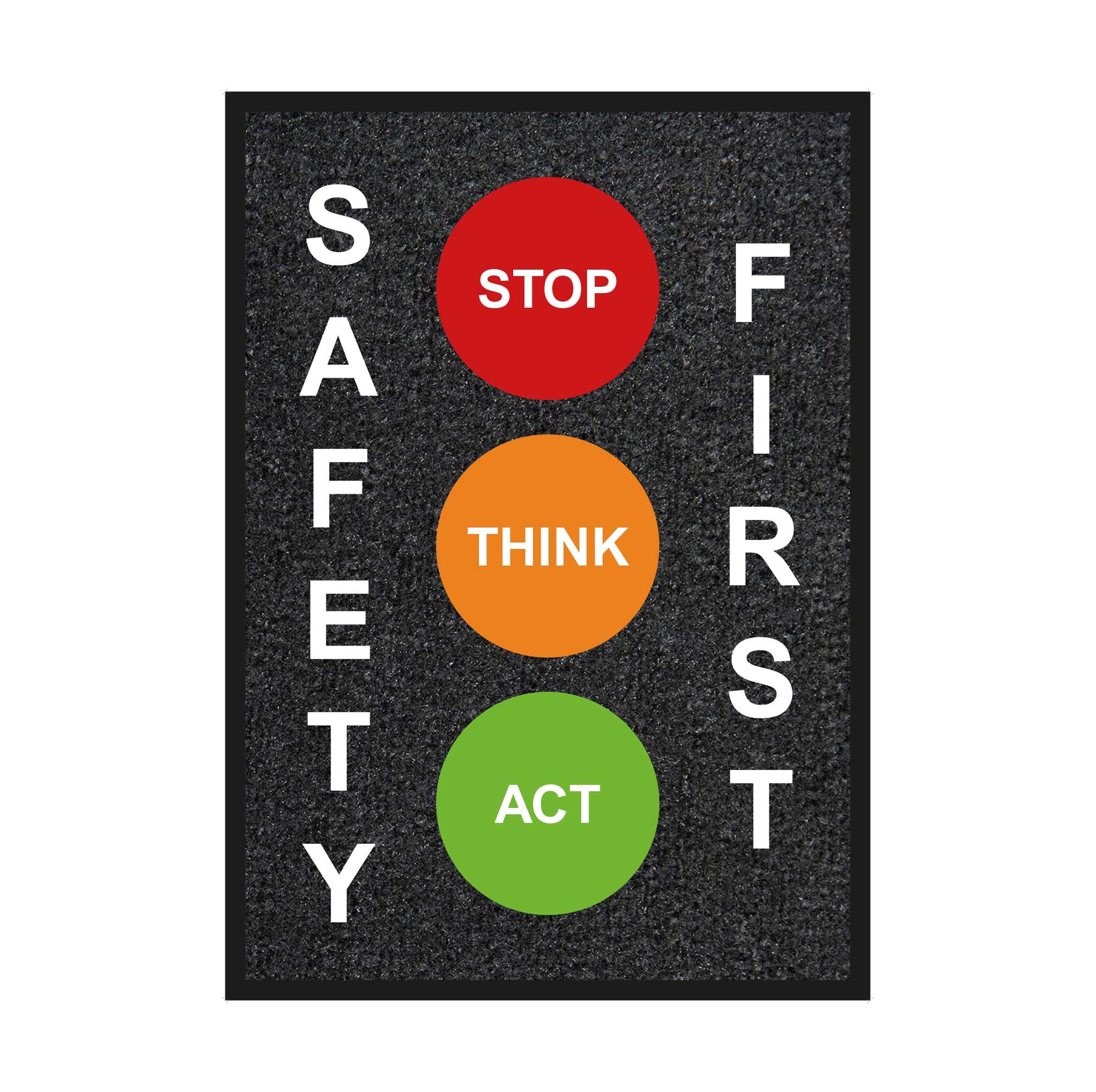 Stop Think Act Safety Mat 850mm x 1200mm | SG World